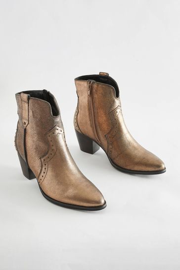 Metallic Extra Wide Fit Forever Comfort® Leather Cowboy/Western Boots