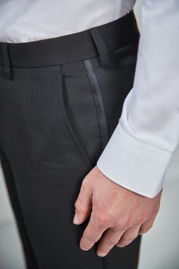 Buy Tape Detail Regular Fit Tuxedo Suit Trousers from Next USA Buy Tape Detail Regular Fit Tuxedo Suit Trousers from Next USA