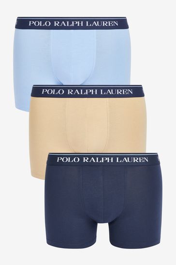 Polo Ralph Lauren Stretch Cotton Logo Trunks 3 Pack