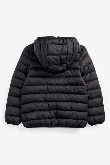 black puffer jacket