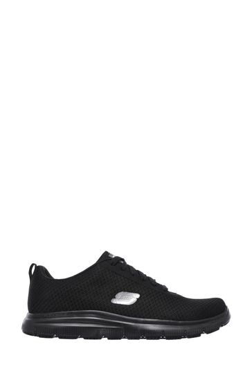 Skechers Black Flex Advantage Slip Resistant Work Mens Trainers