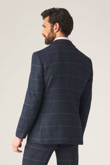 Blue tweed new arrivals suit jacket