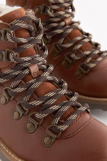 Tan Brown Hiker Leather Boots