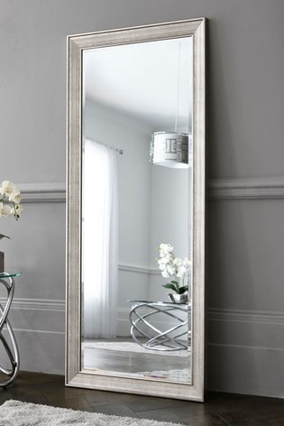 Buy Silver Textured Full Length Mirror from the Next UK online shop