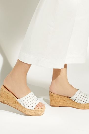 Buy Dune London Katey Brown Lattice Mule Wedges from Next Croatia