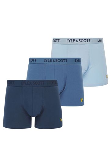 Lyle and Scott Barclay Blue Underwear Trunks 3 Pack