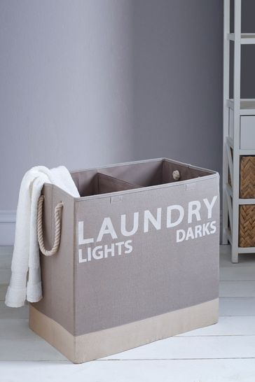 Buy Grey Sorter Laundry Basket from Next Croatia
