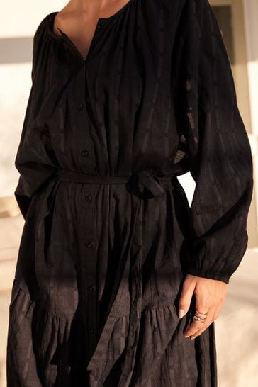 Black beach shirt dress hot sale