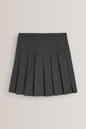 Dark grey pleated school skirt outlet