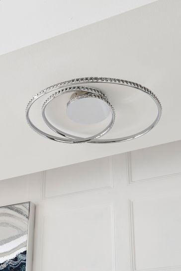 Buy Chrome Luna Flush Ceiling Light from the Next UK online shop