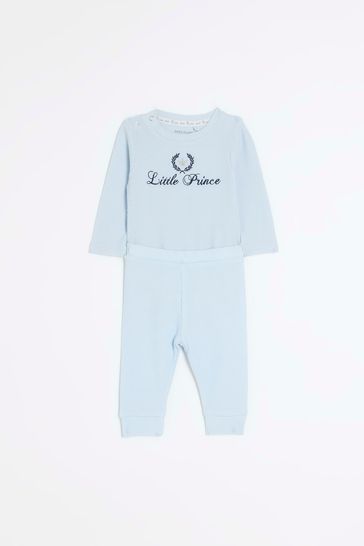 River Island Blue Prince Baby Boys Set