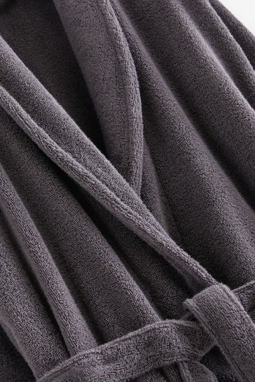 Buy Charcoal Grey Signature Pure 100 Cotton Towelling Dressing Gown from Next Turkey