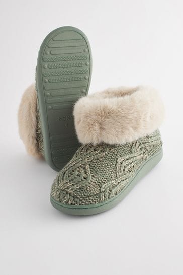 Ugg cable knit slippers top