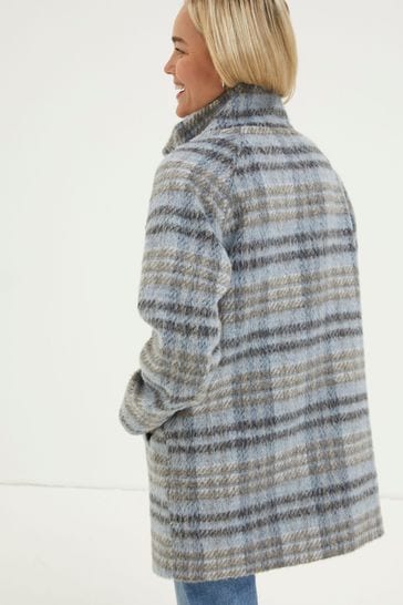Buy FatFace Grey Freya Wool Blend Funnel Coat from Next Singapore