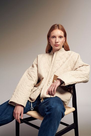 Barbour shop white jacket