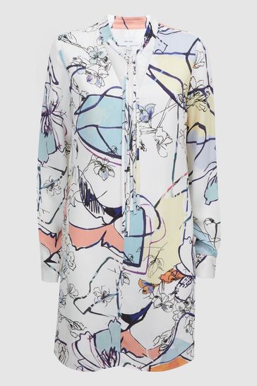 Buy Reiss Multi Margarite Printed Shift Dress from Next Luxembourg