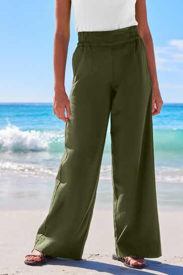 Next linen blend trousers top