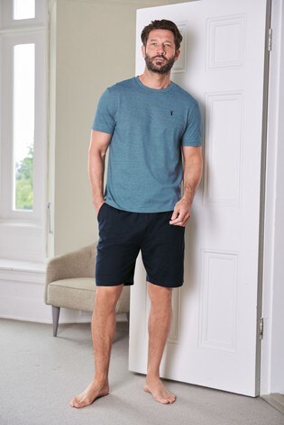 Buy Blue Fine Stripe Jersey Short Pyjama Set from Next Poland