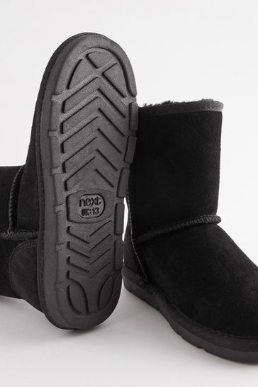 Black suede pull on boots hot sale