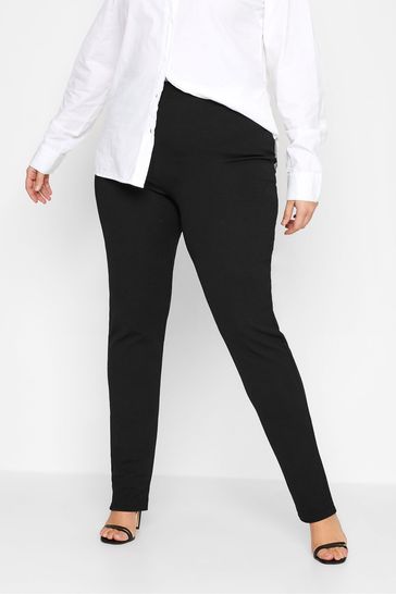 Black slim leg stretch trousers outlet