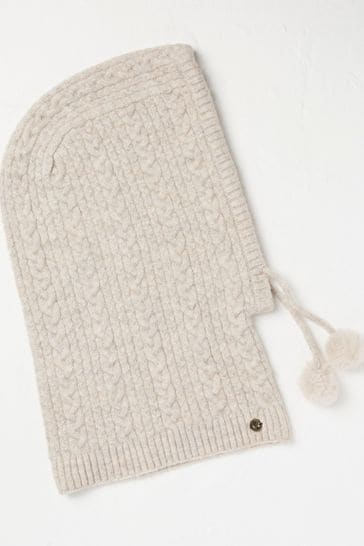 FatFace Cream Cable Knitted Hat