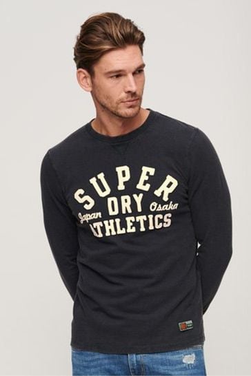 Superdry Black Athletic Long Sleeve Top