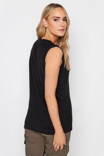 Buy Long Tall Sally Black V Neck Knitted Vest from Next Singapore