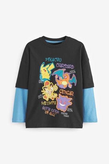4-pack Printed T-shirts - Light blue/Pokémon - Kids