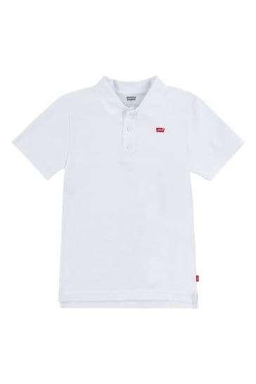 Levis white 2024 polo shirt