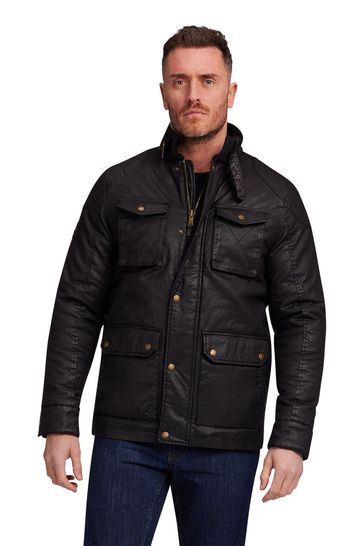 Raging Bull Wax Effect Black Jacket