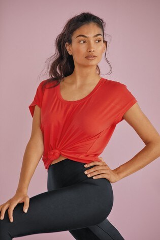 Coral Short Sleeve Slouch Sports Top