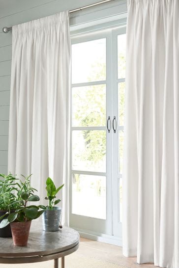 White Cotton Made To Measure Curtains