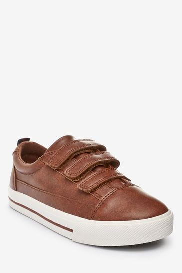 Buy Tan Brown Wide Fit G Strap Touch Fastening Shoes from Next