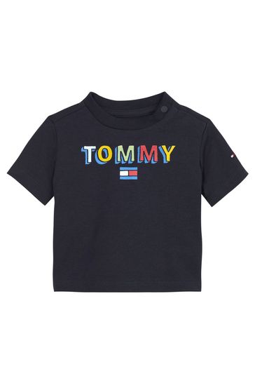 Tommy Hilfiger Newborn Blue Logo T-Shirt
