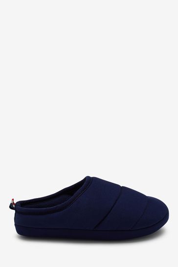 Navy Sporty Mule Slippers