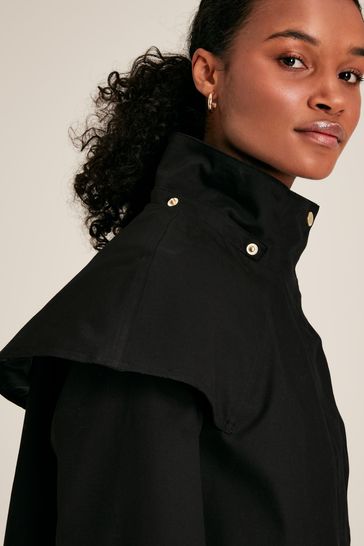 Joules black raincoat sales