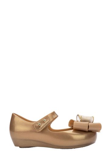 Gold mini shop melissa shoes