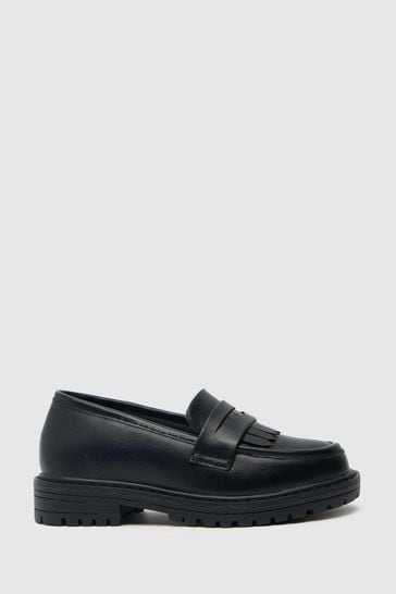 Schuh Laila Chunky Black Loafers