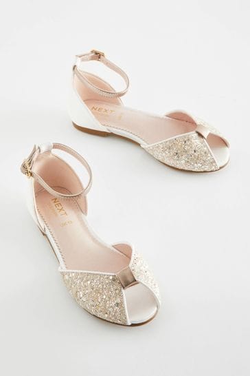 Gold Glitter Bridesmaid Occasion Shoes