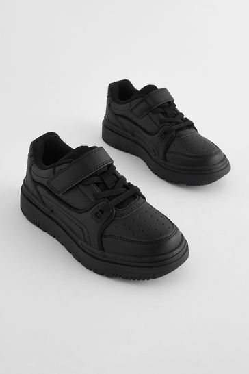 Buy Black 1 Strap Elastic Lace School Shoes from Next Netherlands