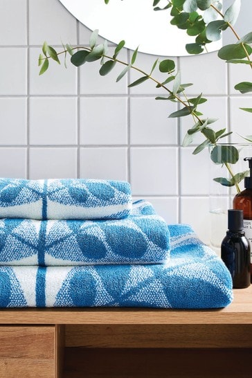 Orla Kiely Blue Botanica Stem Towel