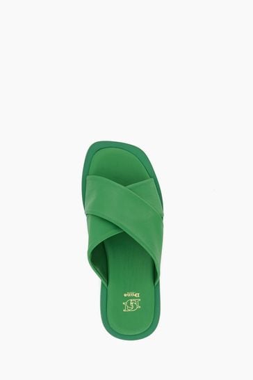 Women Rhinestone Decor Flat Sandals, Glamorous Green Slingback Sandals |  SHEIN USA