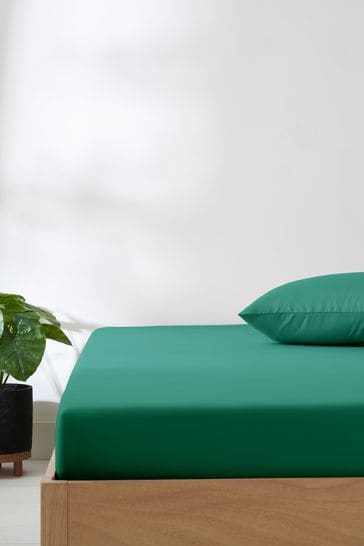 Green Fitted Simply Soft Microfibre Sheet