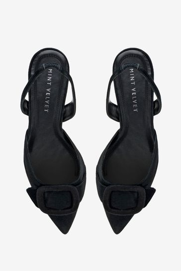 Buy Mint Velvet Black Buckled Slingbacks from Next Luxembourg