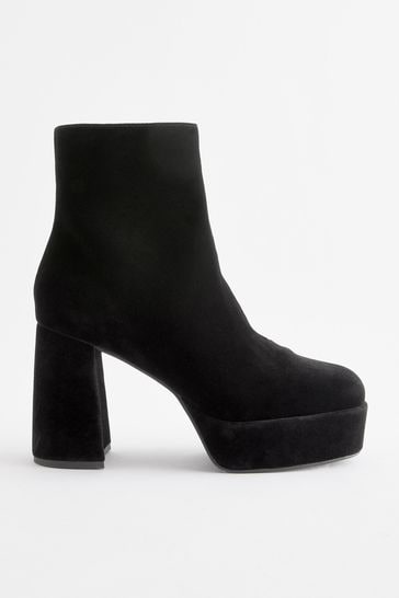 Black velvet sale ankle boots