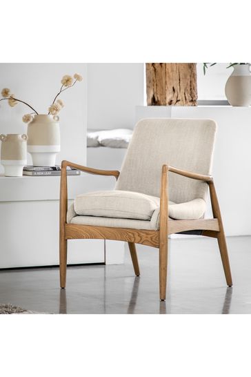 Gallery Home Natural Kacyee Linen Armchair