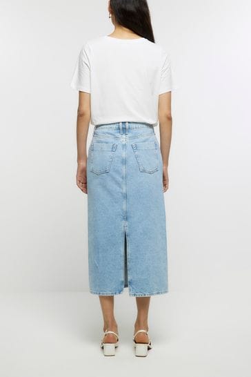 Denim skirt river island shop