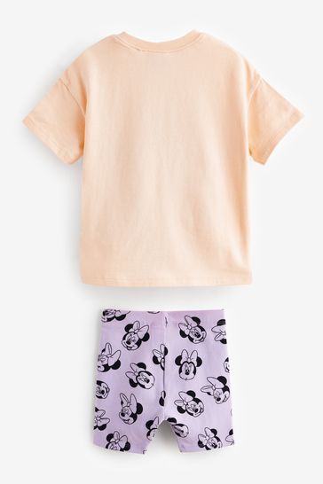 Buy Orange Minnie Mouse Cycle Shorts and T Shirt Set 3mths 7yrs