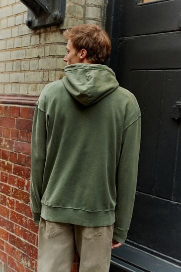 Khaki green hoodie mens discount