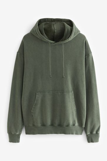 Khaki green online hoodie mens